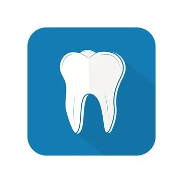Blue dent icon isolated on transparent background. Tooth logotype. Dental office Stock Illustration