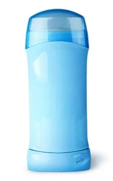 Blue deodorant container with cap Stock Photos