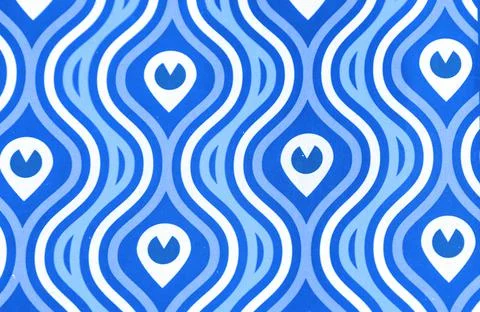 Blue design decorative wavy pattern texture background Stock Illustration