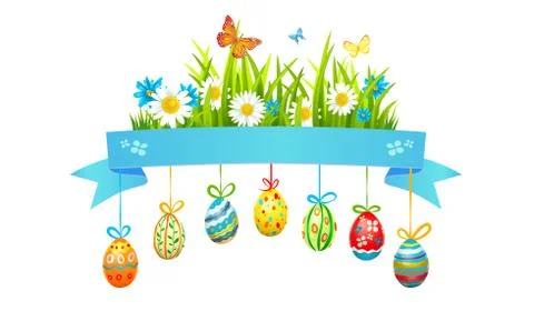 Blue Design easter card Stock Illustration
