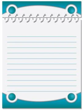 Blue design notebook Stock Illustration