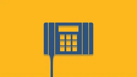 Blue Detonate dynamite bomb stick icon isolated on orange background. Time bomb Stock Footage 234009904