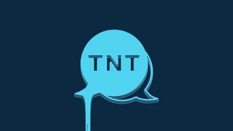 Blue Detonate dynamite bomb stick icon isolated on blue background. Time bomb - Stock Footage 235936555