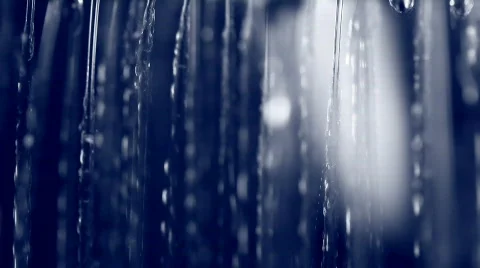 Blue dew waterfall2 ice Stock Footage 349886