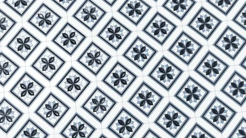 Blue Diamond and Star Repeating Tile Design Video stock 318955752