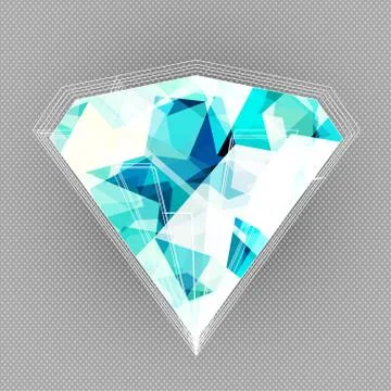 Blue diamond background with blue seamless texture Stock Illustration