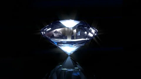 Blue Diamond on Black Background 動画素材 148268102