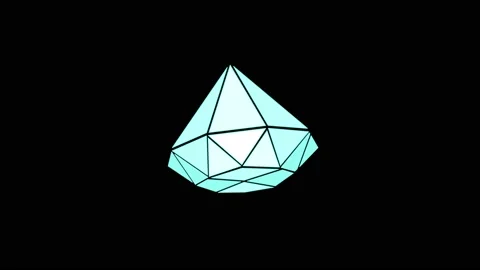 Blue diamond. Diamond on a black background. Precious stones, jewelry Stock Footage 234598966