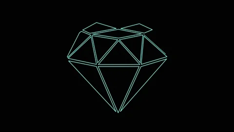 Blue diamond. Diamond on a black background. Precious stones, jewelry Stock Footage 234598970
