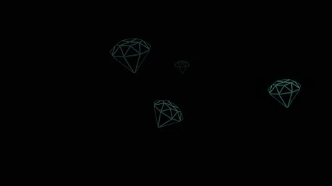 Blue diamond. Diamond on a black background. Precious stones, jewelry Stock Footage 234599033