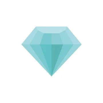 Blue diamond gem. Vector Stock Illustration