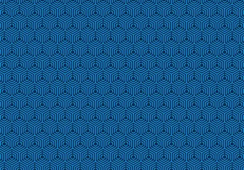 Blue diamond geometric pattern design over a dark blue background Illustrazione stock