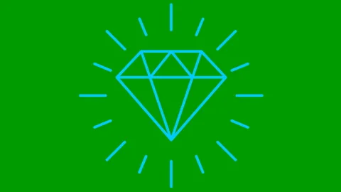 Blue diamond green Stock Footage 223008178