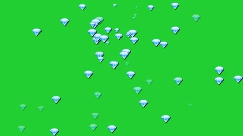 Blue Diamond Green Screen Animation Stock Footage 211746889