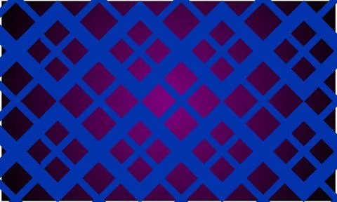 Blue diamond grid pattern on a dark purple gradient background Stock Illustration