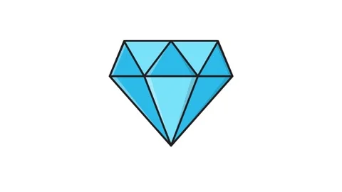 A blue diamond icon, representing elegance and sophistication, displayed pr.. Stock Footage 335259554