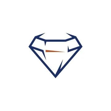Blue diamond logo vector icon symbol Stock-Illustration