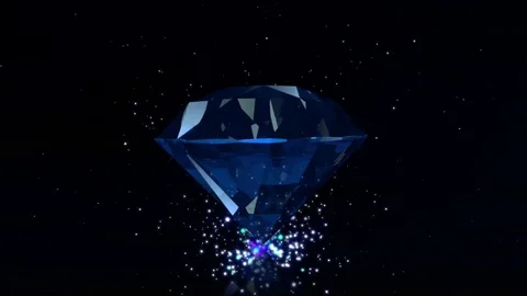 Blue Diamond Motion Background VJ Stock Footage 72705886