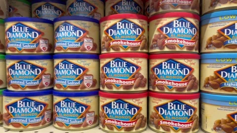 Blue Diamond Nuts Stock-Footage 195131174