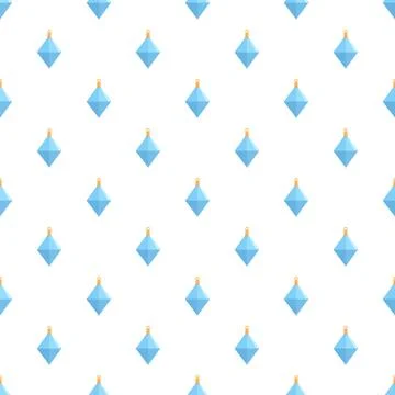 Blue diamond ornaments seamless pattern on white background イラスト素材