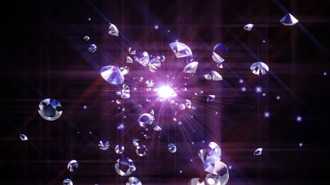 Blue diamond particle loop background animation Video stock 146376523