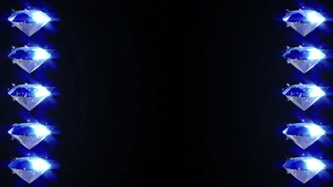 Blue diamond particle side loop background animation Vídeos de archivo 146376509