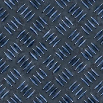 Blue Diamond Plate Stock Photos