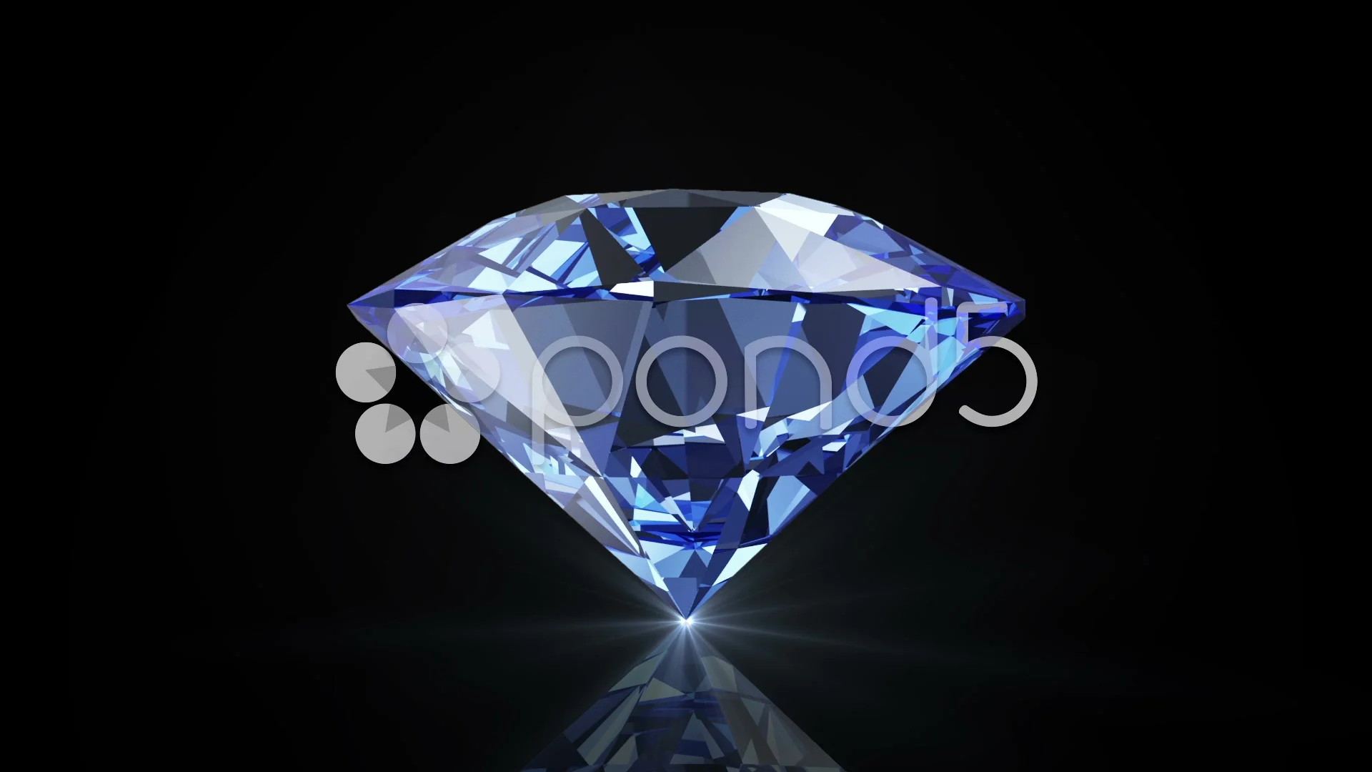 Blue Diamond Rotation on black backgroun... | Stock Video | Pond5