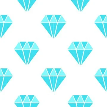 Blue diamond seamless pattern Stock Illustration