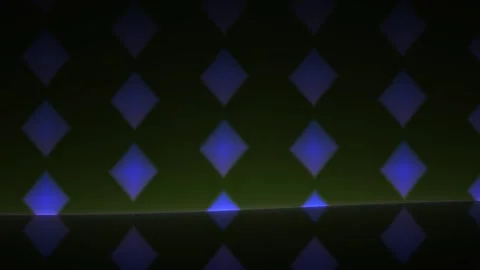 Blue diamond shaped lights on a dark background. Stock Footage 337455703