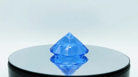Blue diamond shaped prism Stock Footage