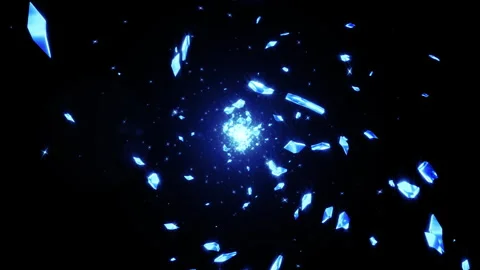 Blue diamond swirl particle loop animation Stock Footage 240791451
