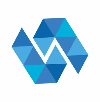 Blue diamond vector illustration and logoN, NL, LT, LNL, TNT initials trian.. Stock Illustration