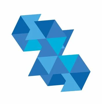 Blue diamond vector illustration and logo Stock Illustration