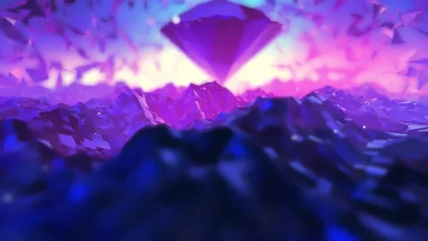 Blue Diamonds Animation Motion Background Loop Stock Footage 170796878