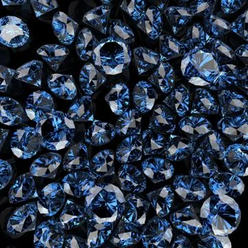 Blue diamonds on black Stock Illustration