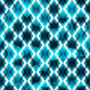 Blue diamonds seamless pattern Stock Illustration