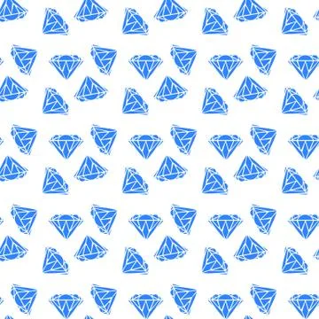 Blue diamonds vector seamless background. Wallpaper texture pattern graphic Stock Illustration