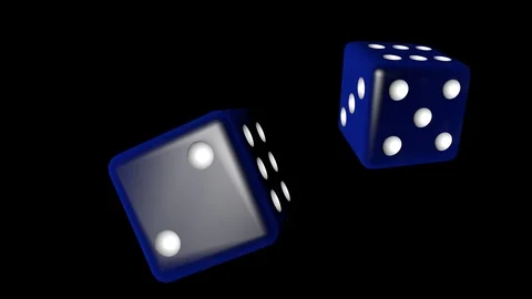 Blue dice falling transparent 動画素材 122979822