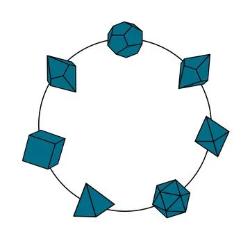 Blue dice frame in square shape, hand drawn vector 스톡 일러스트