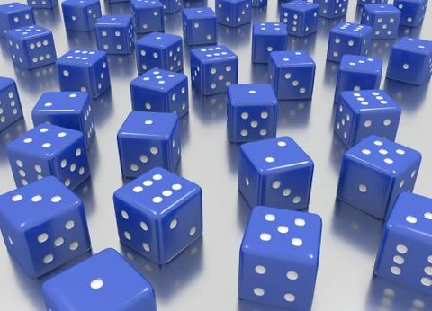 Blue dice Illustrazione stock