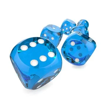 Blue Dices. Stock Illustration