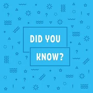Blue did you know simple color banner Stock Illustration