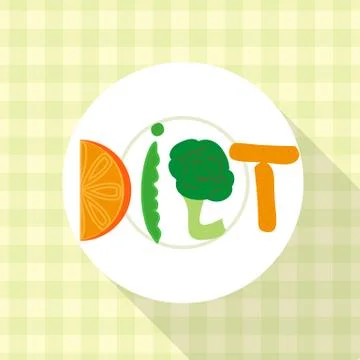 Blue diet plate Stock Illustration