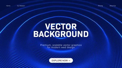Blue digital abstract background. This tech background features wavy lines .. Stock Illustration