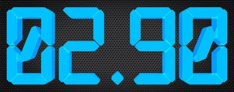 BLUE DIGITAL ANIMATED NUMBERS Stock Footage 106036650