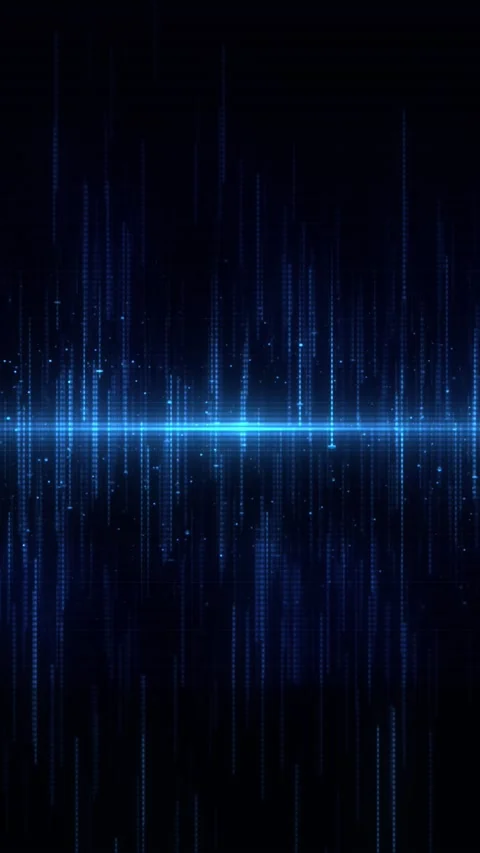 Blue Digital Audio Waveform Equalizer Background Stock Footage 341372753