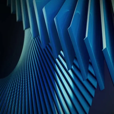 Blue digital background with 3d spiral structures 스톡 동영상 69531385