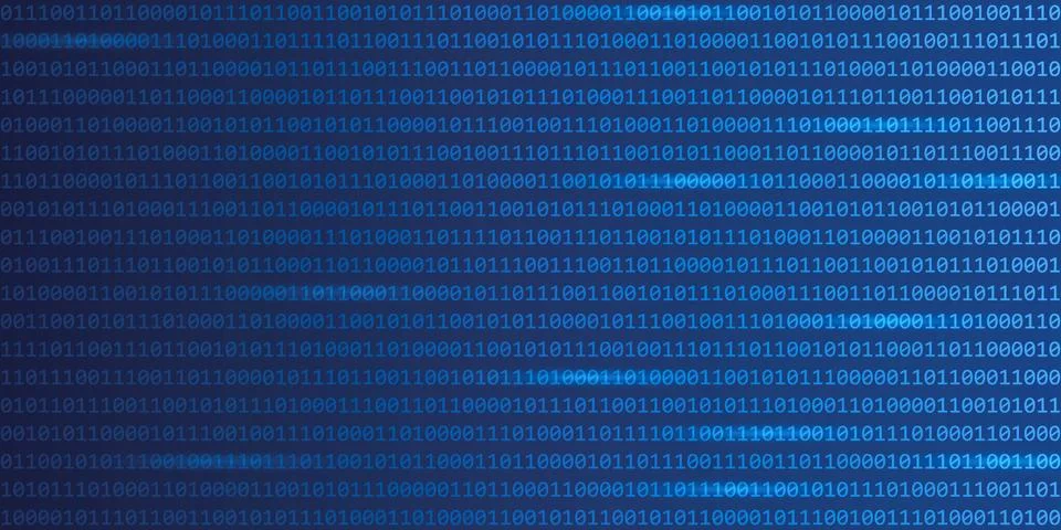 Blue digital binary code web technology background 库存插图