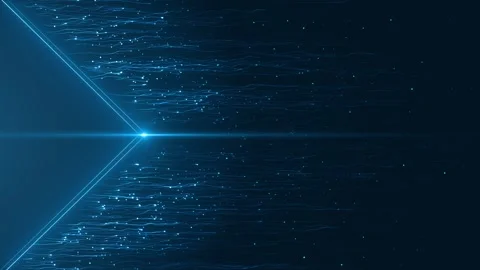 Blue digital binary data backdrop Abstract blue technology background. Circle 스톡 동영상 313687371